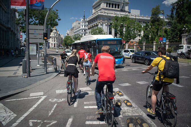 Madrid: 3 hour Guided Highlights Bike Tour with Optional Tapas - CaixaForum: The Vertical Garden and a Reused Old Power Plant