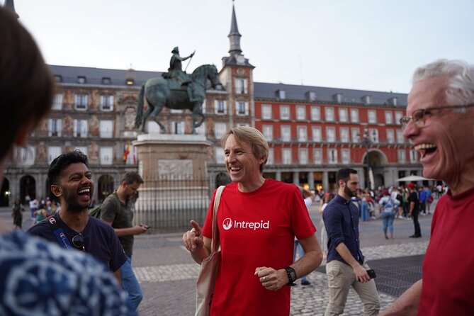 Madrid by Night: Tapas Crawl, Local Drinks & Hidden Gems - Plaza Mayor: bocadillo de calamares plus 1860 croquettes