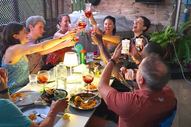 Madrid: Paella & Sangria Classes- Seafood, Chicken & Vegan option - Paella cooking, step by step: seafood, chicken, and a vegan route