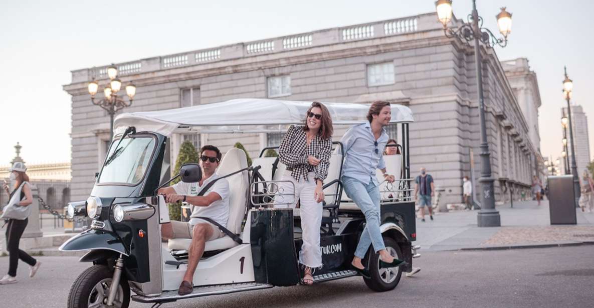 Madrid: Private City Tour by Eco Tuk Tuk - San Miguel to Cervantes: markets and literary Madrid in one loop